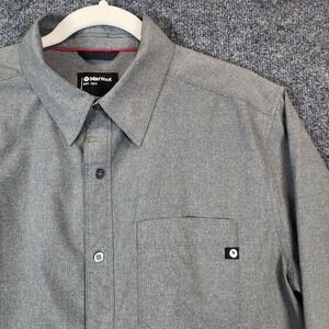 Marmot Men Gorpcore Hiking Outdoor Travel Performance Fishing Button Shirt L